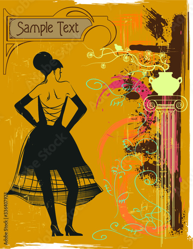 Vintage cabaret girl 