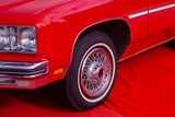 classic american red car
