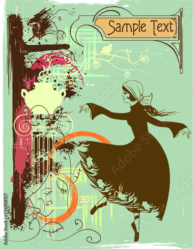 Vintage cabaret girl 