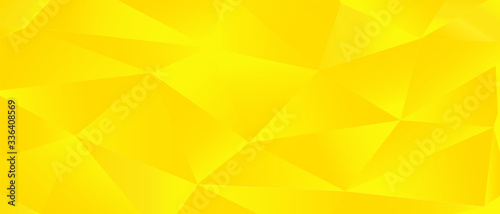 Blank golden yellow vector background. Polygonal element for flyer, presentation, business card, ad brochure. Technology digital trendy space. Sunny warm color. Dynamic empty motion wall. Glow 3d tile