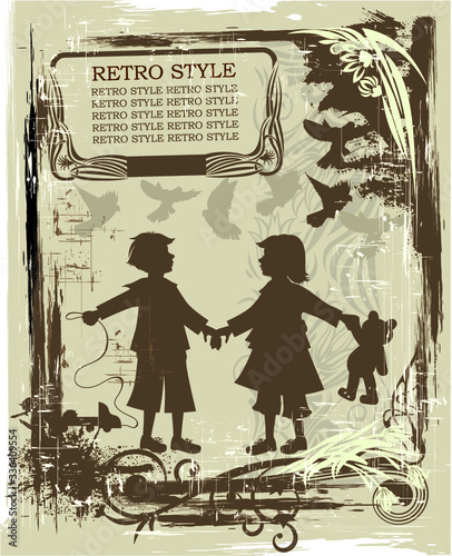 Vintage grunge postcard