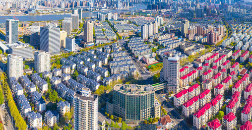 Canvas Print City Scenery of Pudong New Area, Shanghai, China