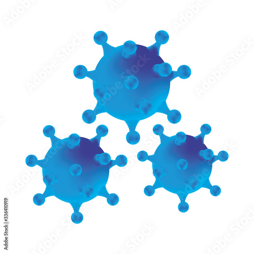 covid19 particles pandemic isolated icon
