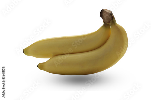 Fresh banana isolated on white background with clipping path