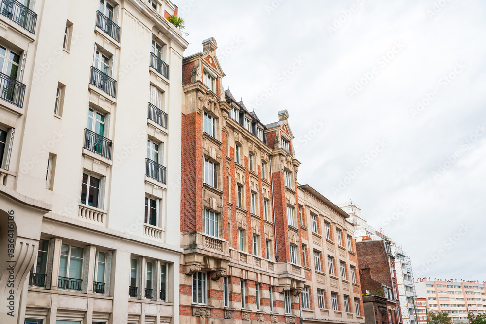 LILLE, FRANCE - October 11, 2019: street view of downtown in Lille, France