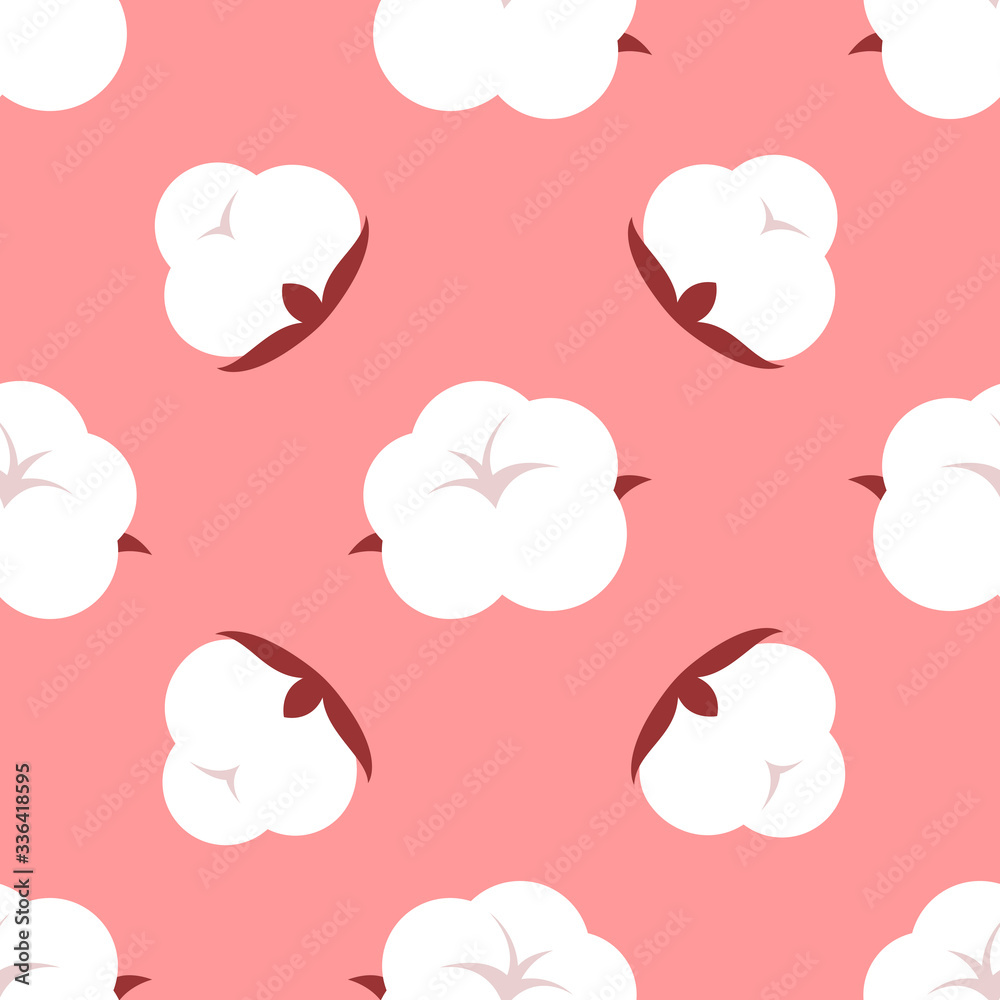 Fototapeta premium Cotton cartoon pattern