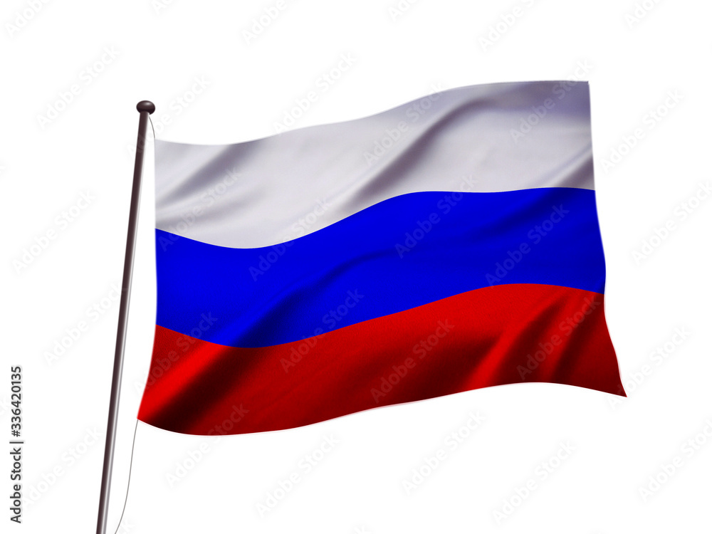 Fototapeta premium ロシアの国旗イメージ、3dイラストレーション