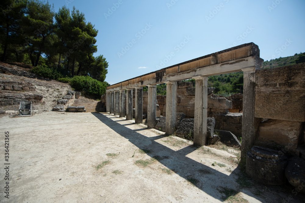 Athens, Greece, August 1, 2015: Archaeological Site of Greece. Athens Greece.