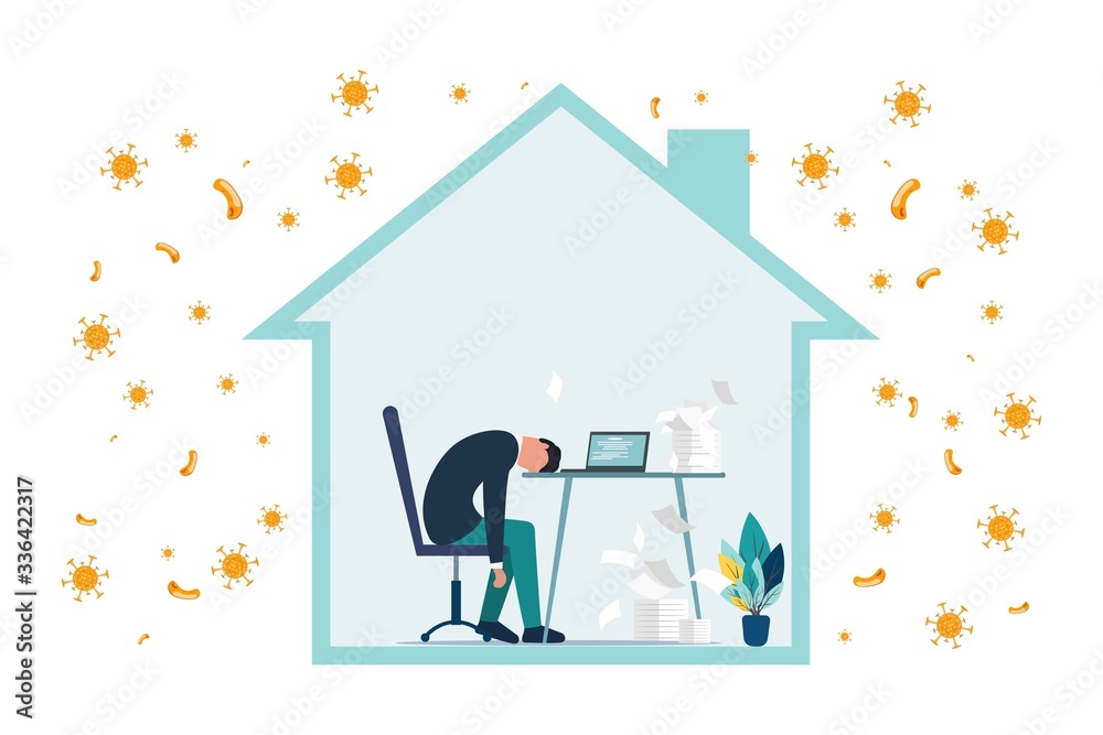 Home quarantine. Crown Virus (Covid 19) campaign to stay home. lifestyle that you can do at home to stay healthy. Vector flat design Home quarantine. Crown Virus (Covid 19) campaign to stay home. lifestyle that you can do at home to stay healthy. Vector flat design