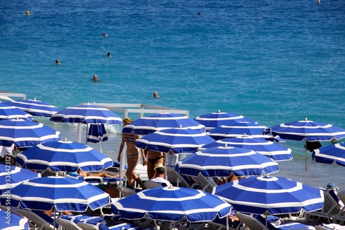 Umbrellas on Nice Beach