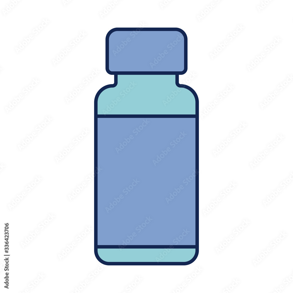 bottle of pills, line and fill style icon bottle of pills, line and fill style icon