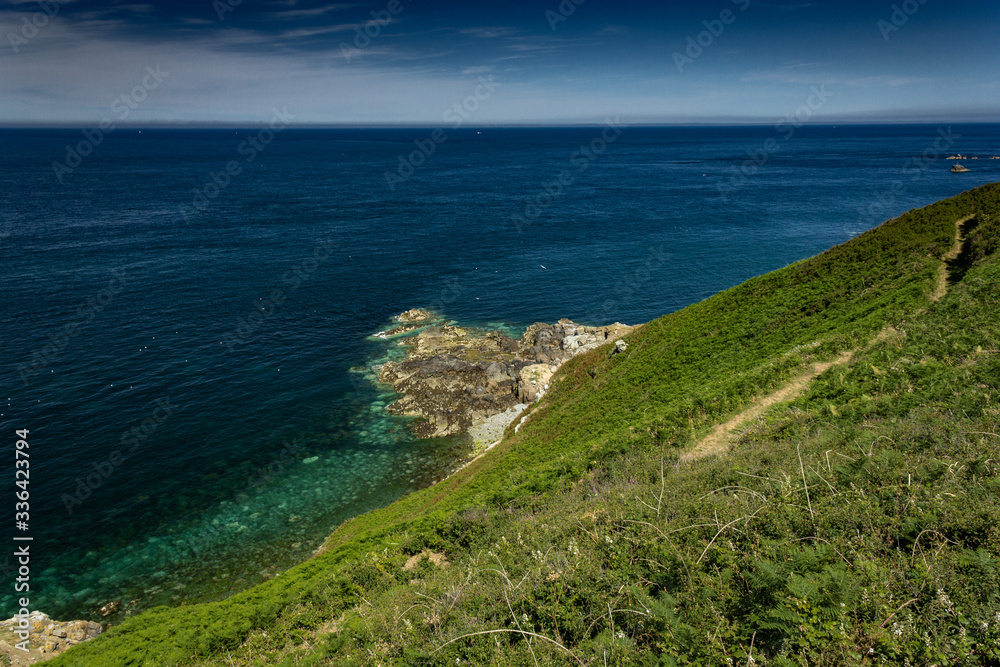 The Channel Islands in summer with good weather and greenery