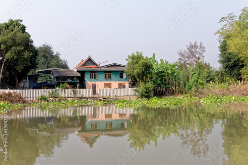 Traditional Thai house by the water
