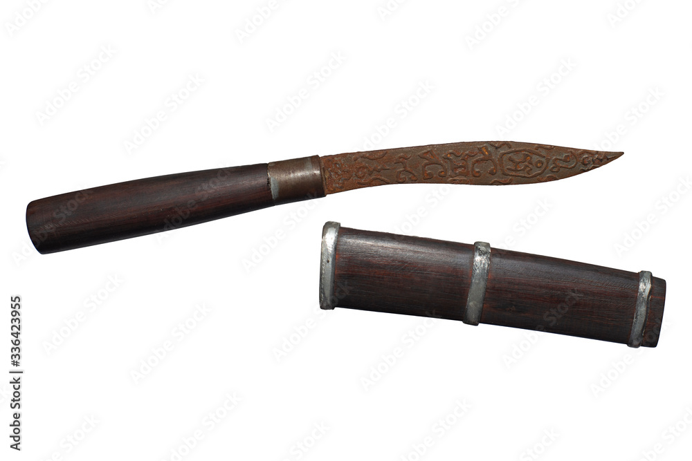 Obraz premium Thai Style Exorcist's Knife of Luang Phor Chab, Khlong Chan Temple, Huai Ngu Subdistrict, Hankha District, Chainat Province