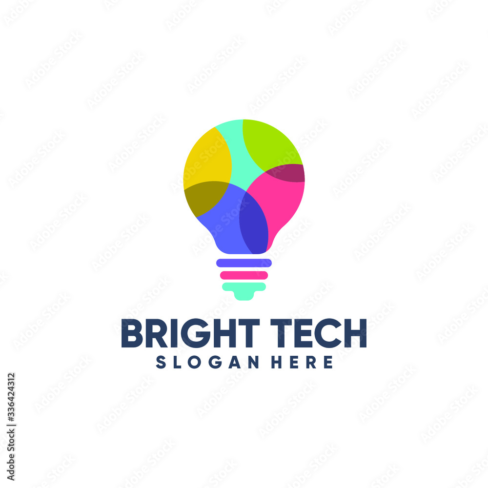 Bulb Tech Logo Template Design. Creative Vector Emblem, for Icon or Design Concept. Bulb Tech Logo Template Design. Creative Vector Emblem, for Icon or Design Concept.