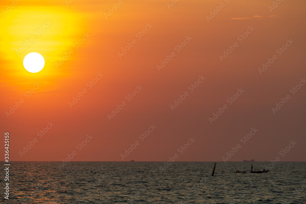 sunset on the beach