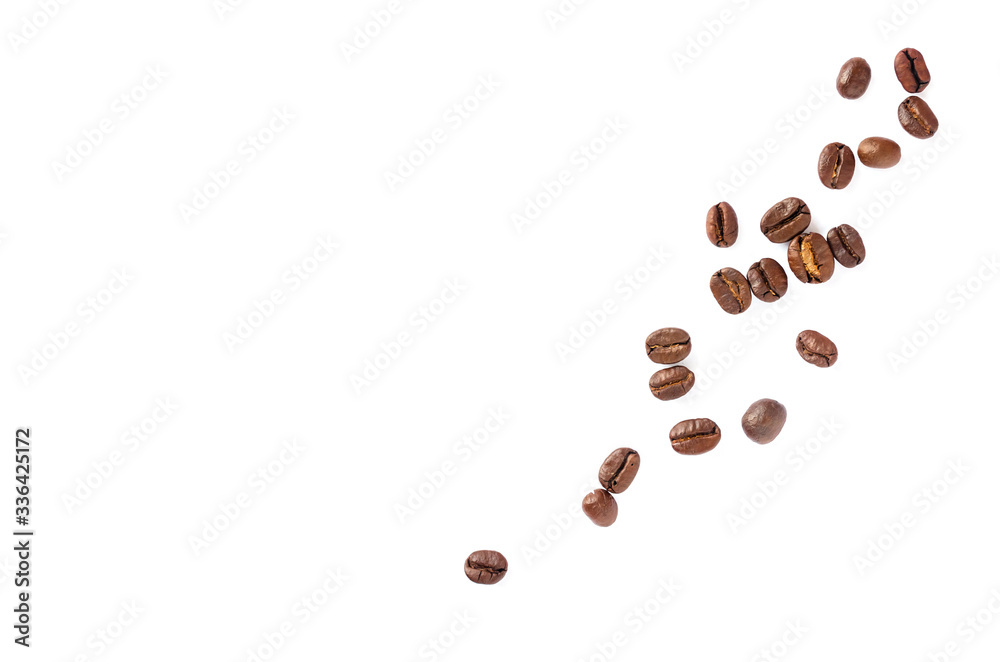 Coffee beans. Isolated on a white background. Coffee beans. Isolated on a white background.