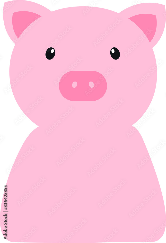 Cute Animal Face, logo, vector illustration Cute Animal Face, logo, vector illustration