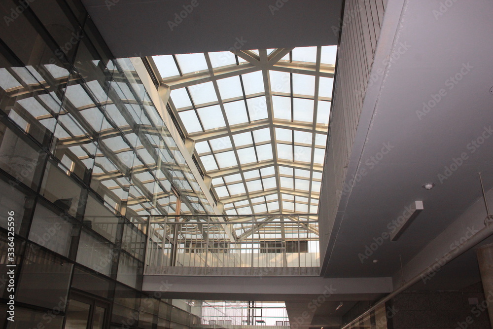 inside of a modern building inside of a modern building