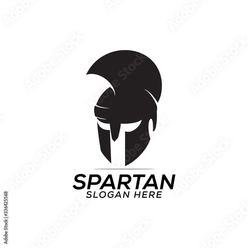 head spartan logo vector design template icon