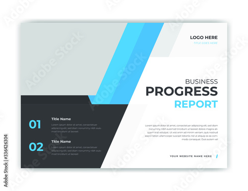 Business Progress report paper horizontal flyer design