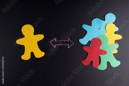 Photos Social distancing concept to prevent the virus spreading quickly