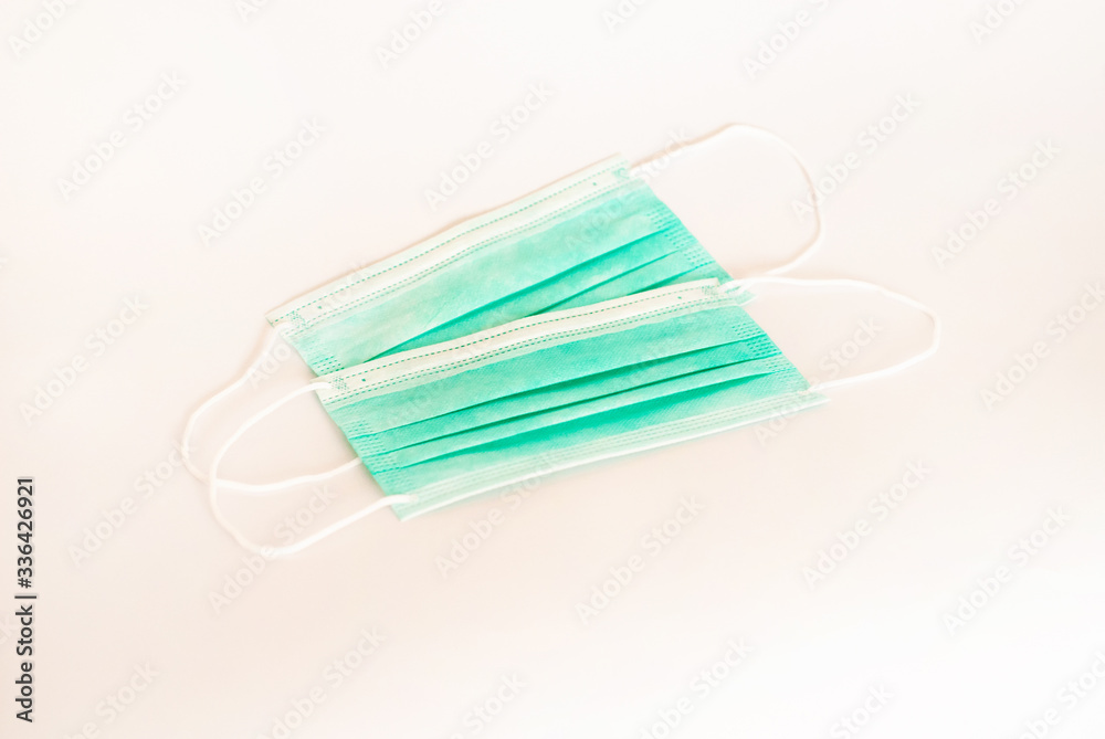 Face masks on white background Face masks on white background