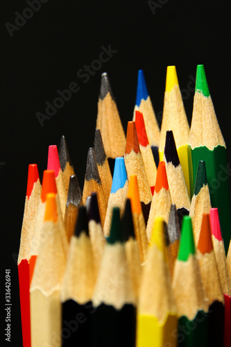 Macro of colored pencil texture