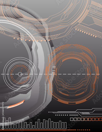 Futuristic gray background