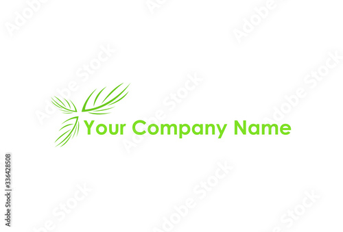 green leaf logo with humanity and futuristic feel can be used for your company logo