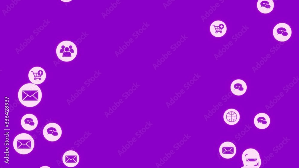 Violet background animation interface with icons and links digital network information communication community digital internet social growing design graphics symbol Violet background animation interface with icons and links digital network information communication community digital internet social growing design graphics symbol
