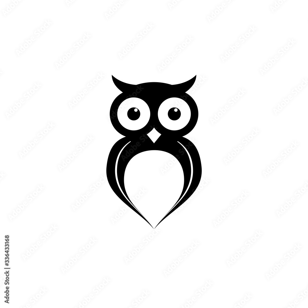 Owl icon isolated on white background. Owl icon in trendy design style Owl icon isolated on white background. Owl icon in trendy design style