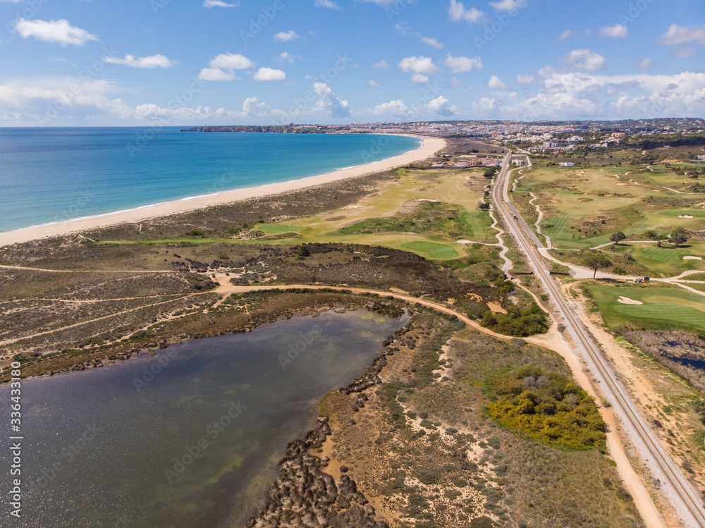  Aerial view of Lagos , Algarve, Portugal 