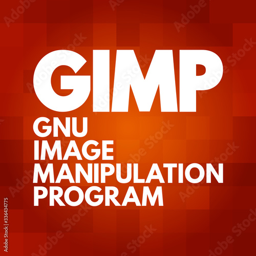 GIMP - Gnu Image Manipulation Program acronym, concept background