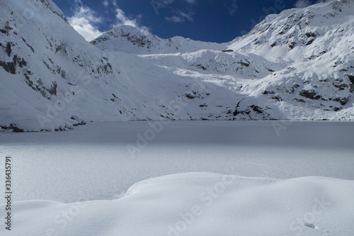 lunar landscapes at the lakes of Valscura in Valle Gesso photo