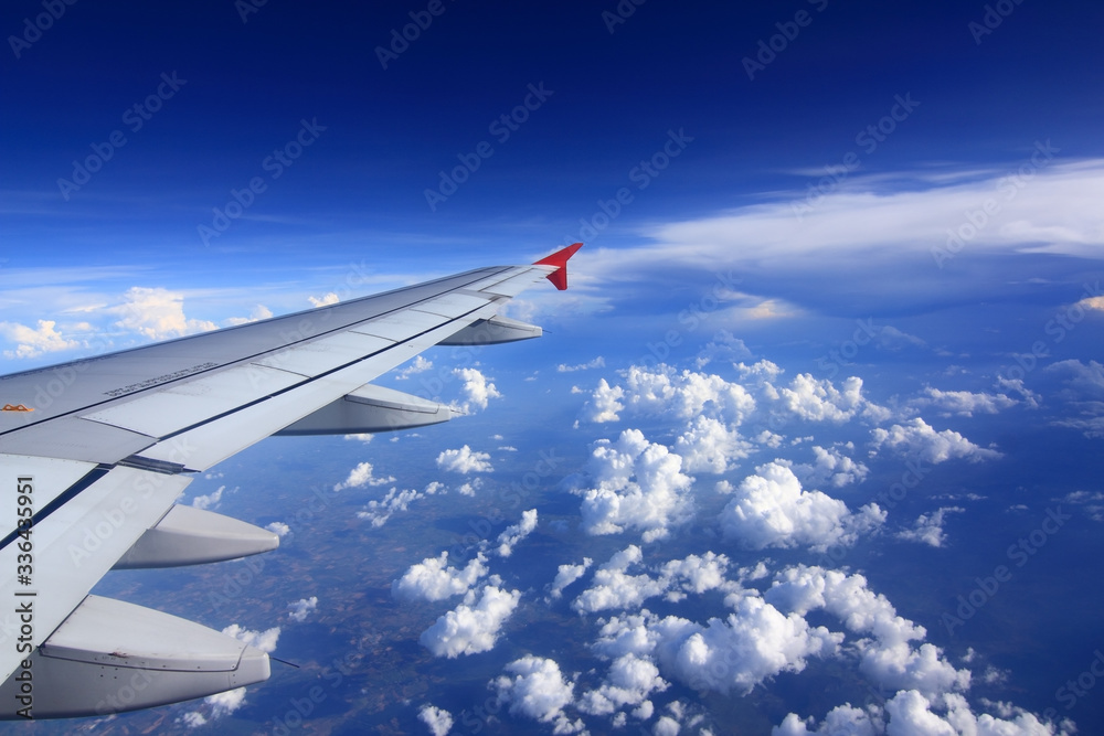 Fototapeta premium Clouds from an airplane.