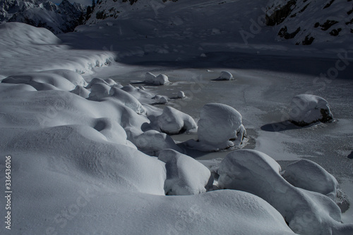 lunar landscapes at the lakes of Valscura in Valle Gesso photo