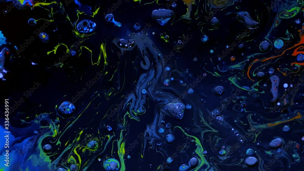 Blue watercolor ink in oil water. Cool trending screensaver. Abstract trending background. Blue watercolor ink in oil water. Cool trending screensaver. Abstract trending background.