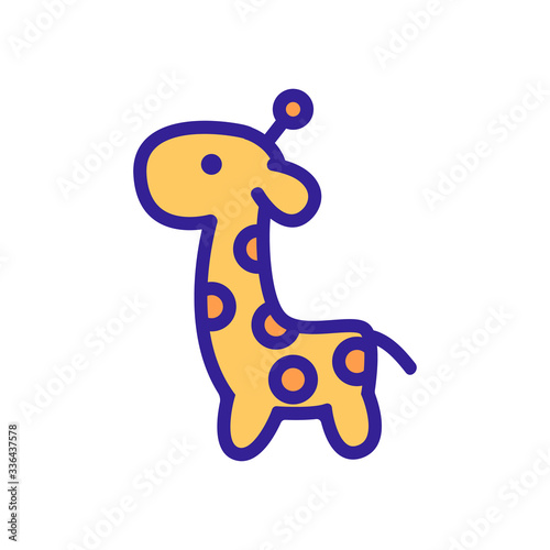 giraffe toy icon vector. giraffe toy sign. color contour symbol illustration