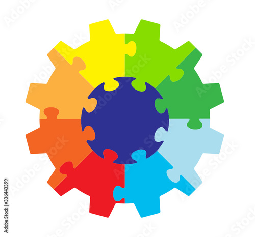 Eight Part Gear Puzzle