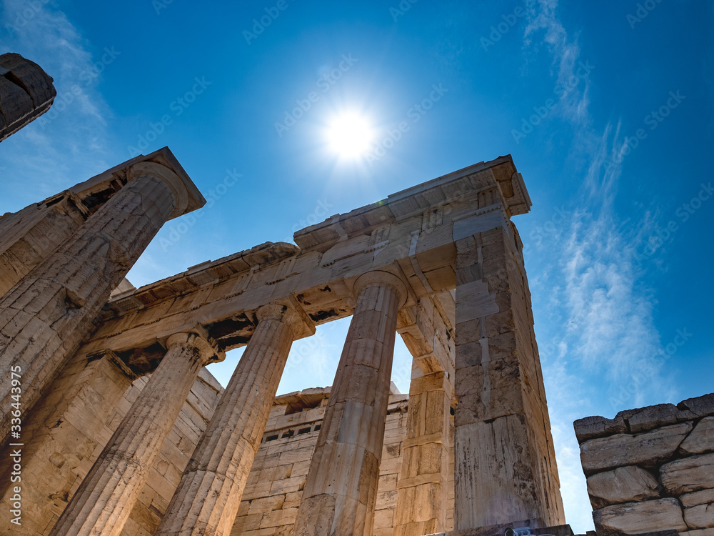 Parthenon, Athens, Greece, Sun Sky
