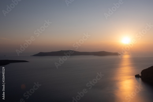 Fototapeta Naklejka Na Ścianę i Meble -  Sunset, Santorini, Caldera