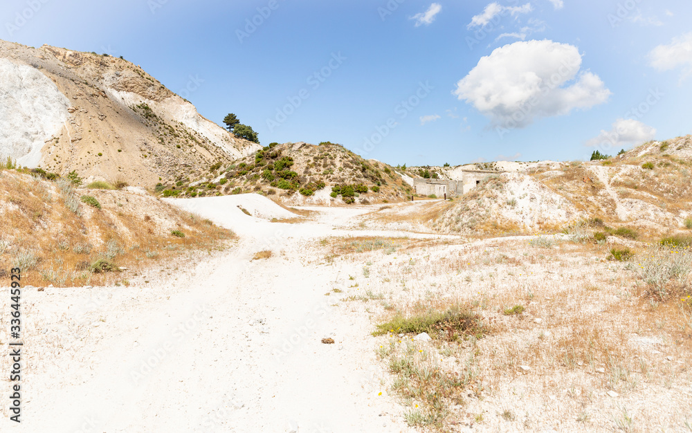 la Unica abandoned quarry at collado de puerto blanco pass, Quentar, province of Granada, Andalusia, Spain 