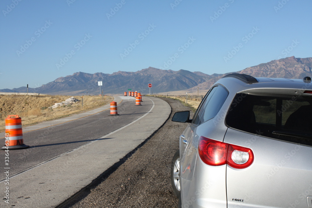 Wjazd na autostradę 2, Utah, USA, góry