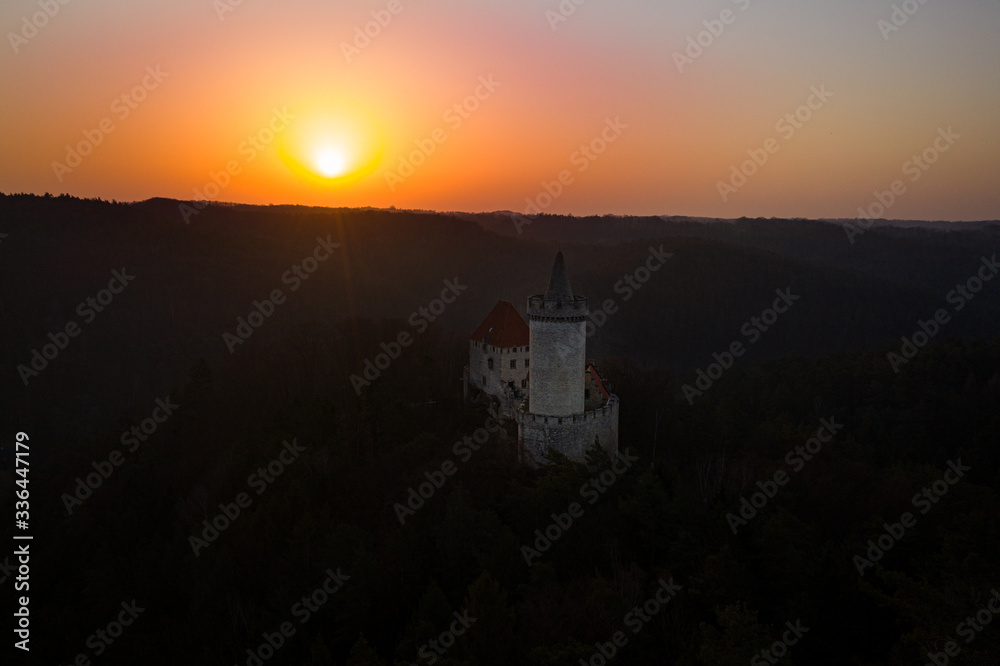 Kokorin Castle is a castle located northeast of Melnik, Czech Republic. It was built in the first half of the 14th century by order of Hynek Berka. It was heavily damaged during the Hussite wars.