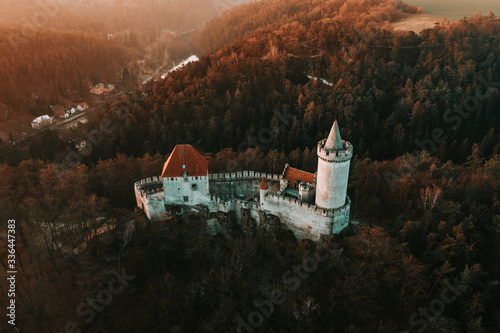 Kokorin Castle is a castle located northeast of Melnik, Czech Republic. It was built in the first half of the 14th century by order of Hynek Berka. It was heavily damaged during the Hussite wars. photo