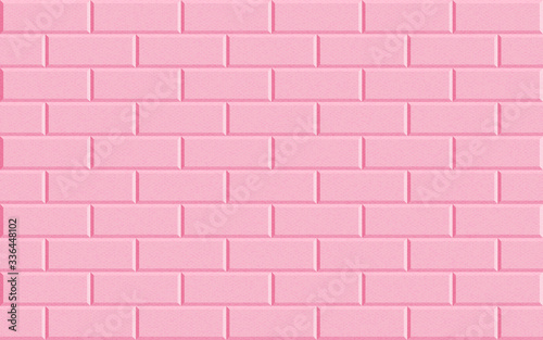 Pink brick wall background. Abstract geometric seamless pattern. Vector illustration. Eps10 © 2SO