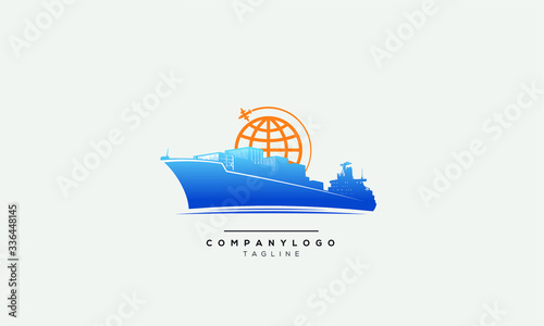 Transport logistics design template. Vector image