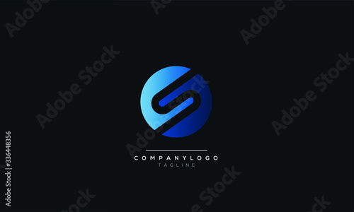 S Letter logo alphabet monogram initial based icon design