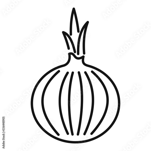 Spice onion icon. Outline spice onion vector icon for web design isolated on white background